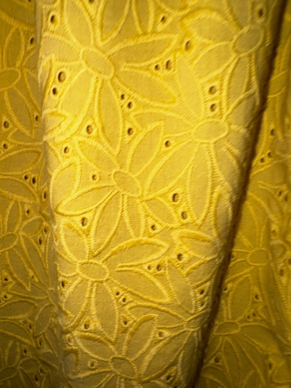 Madewell Yellow Eyelet Side Button Midi Skirt in Dream-On Daisy - Picture 9 of 12